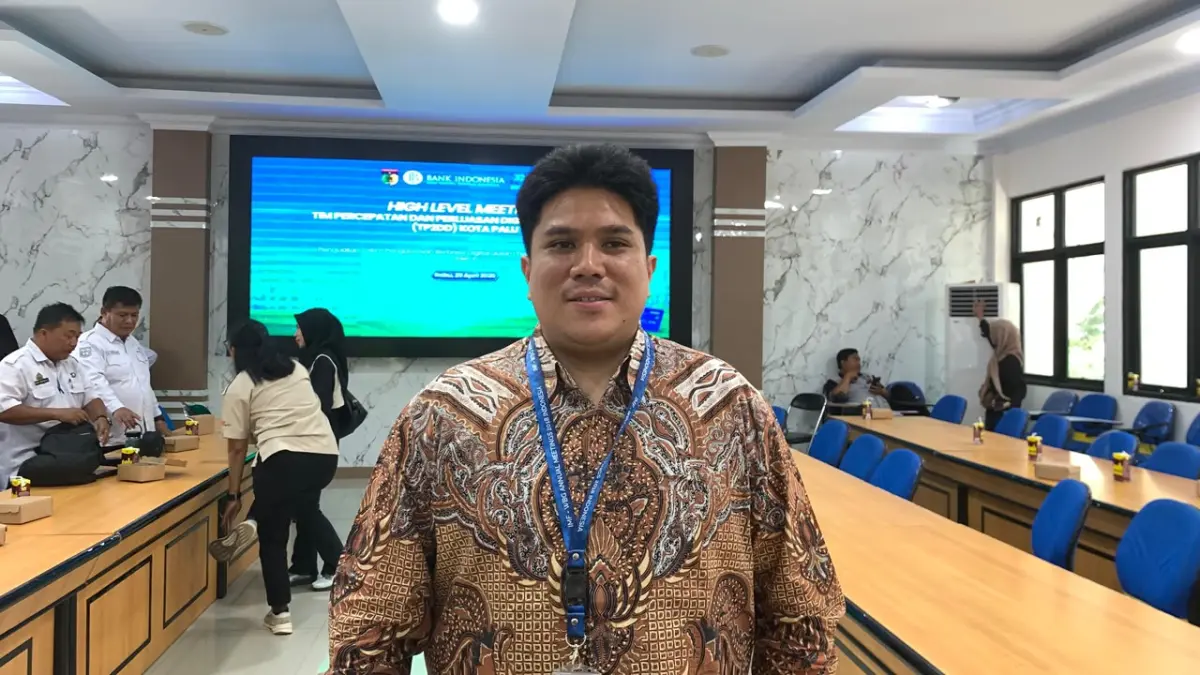 Deputi Kepala Kantor Perwakilan Bank Indonesia (BI) Kantor Wilayah Sulawesi Tengah, Glenn Nathaniel Pandelaki.(Rina/Radar Palu).