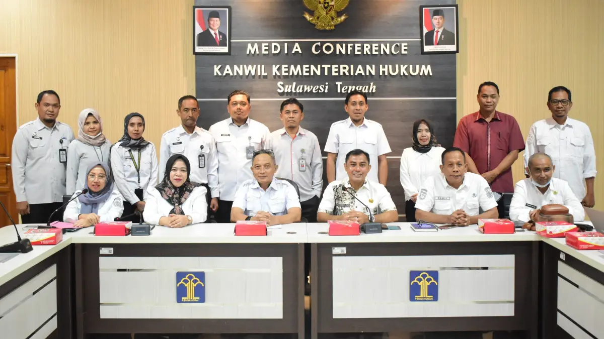 Fasilitasi harmonisasi Rancangan Peraturan Bupati tentang Rencana Kerja Perangkat Daerah Tahun 2027, yang dilaksanakan di Aula Kebangsaan, Kanwil Kemenkum Sulteng, Rabu (26/8/2026).