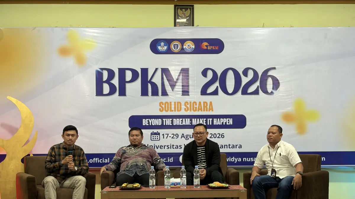 PT Asuransi Kredit Indonesia atau Askrindo Branch Office Palu mengisi sesi kuliah tamu dalam rangkaian kegiatan Pengenalan Kehidupan Kampus bagi Mahasiswa Baru (PKKMB) Tahun 2026. FOTO: MOH FATHAHILA