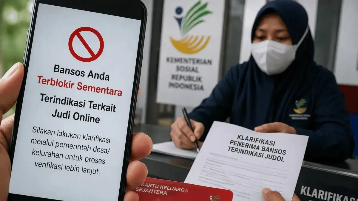 Ilustrasi bansos terblokir