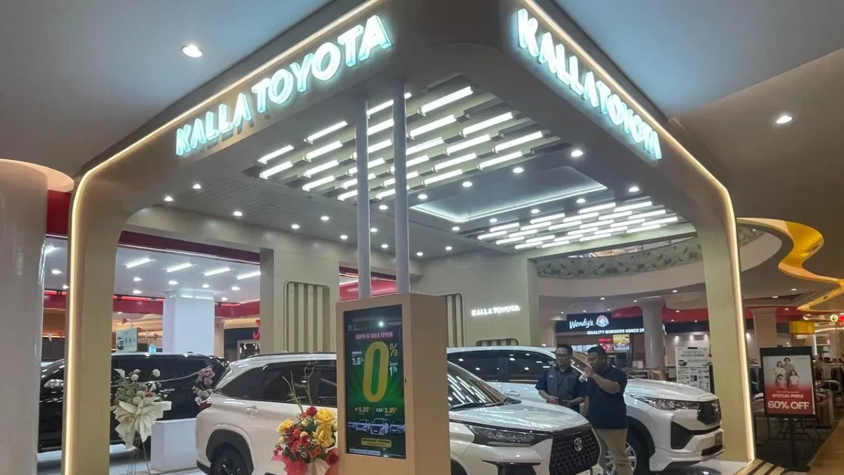 Kalla Toyota menghadirkan promo spesial selama September 2026 berupa bunga pembiayaan mulai 0 persen dan berbagai kemudahan pembelian kendaraan Toyota. Promo berlaku 2–20 September 2026 di seluruh cabang Kalla Toyota.(DOK: Kalla Toyota)