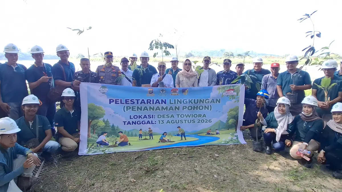 PT Lestari Tani Teladan (PT LTT) menanam 150 pohon di kawasan sempadan Sungai Desa Towiora, Kecamatan Rio Pakava.