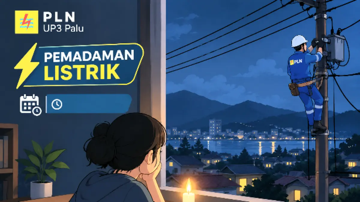 Gambar ilustrasi pemadaman listrik. (Dibuat dengan AI)