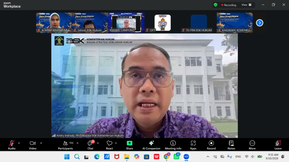 Gorum pertukaran informasi antara unsur pemerintah, akademisi, serta pemangku kepentingan untuk melihat implementasi kebijakan jaminan fidusia.
