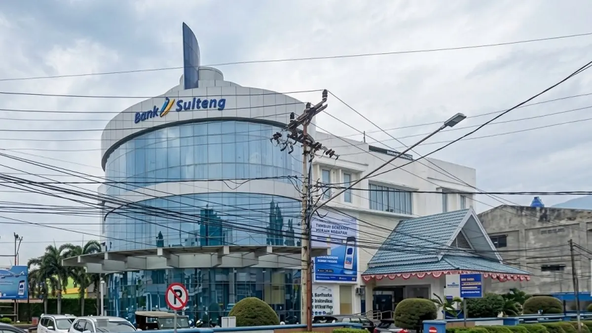 Kantor pusat Bank Sulteng di Kota Palu. (Istimewa)
