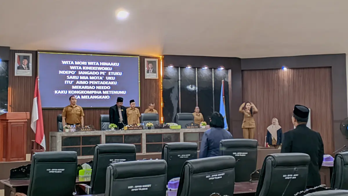 TUNDA: Rapat Paripurna I DPRD Morut yang hanya diikuti tujuh anggota DPRD batal digelar, Selasa (15/9/2026). (FOTO: ISTIMEWA/RADAR PALU)