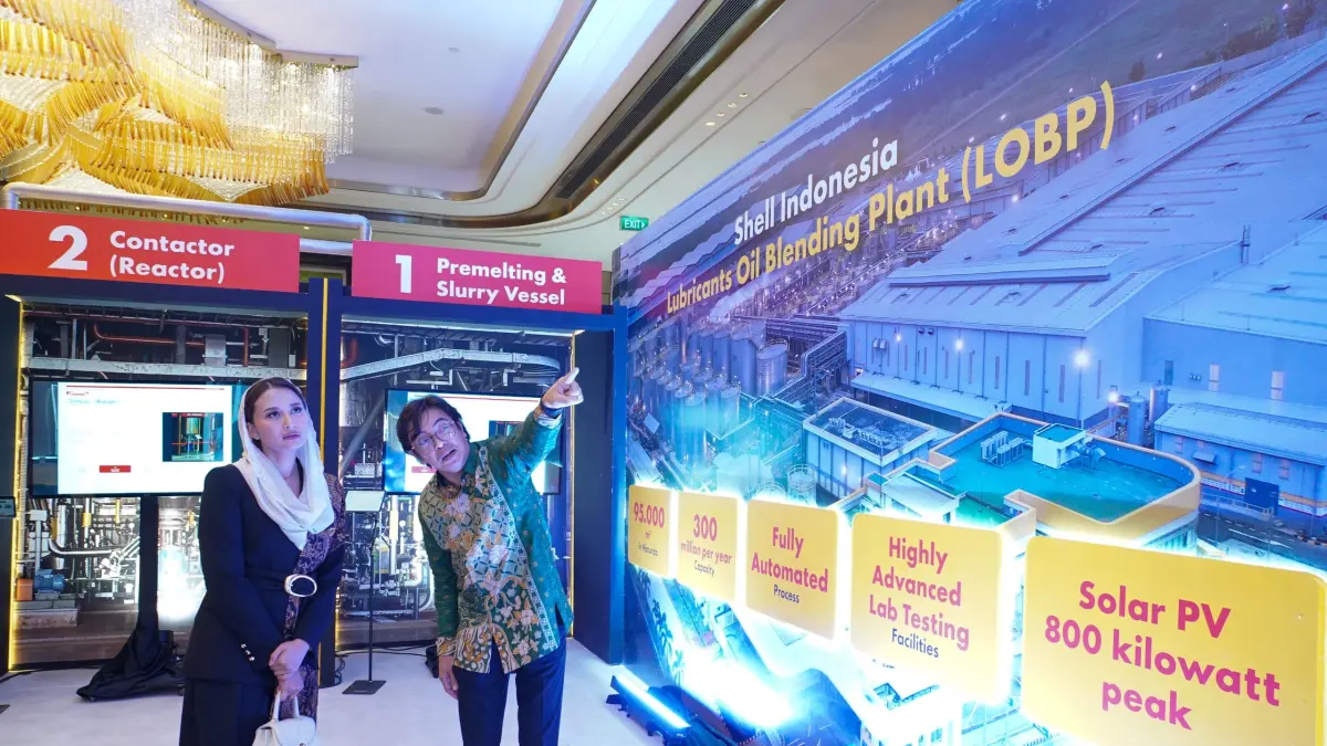Wakil Menteri Perdagangan Dyah Roro Esti Widya Putri saat menghadiri peresmian Grease Manufacturing Plant atau pabrik gemuk Shell Indonesia di Jakarta. (DOK: Kemendag).