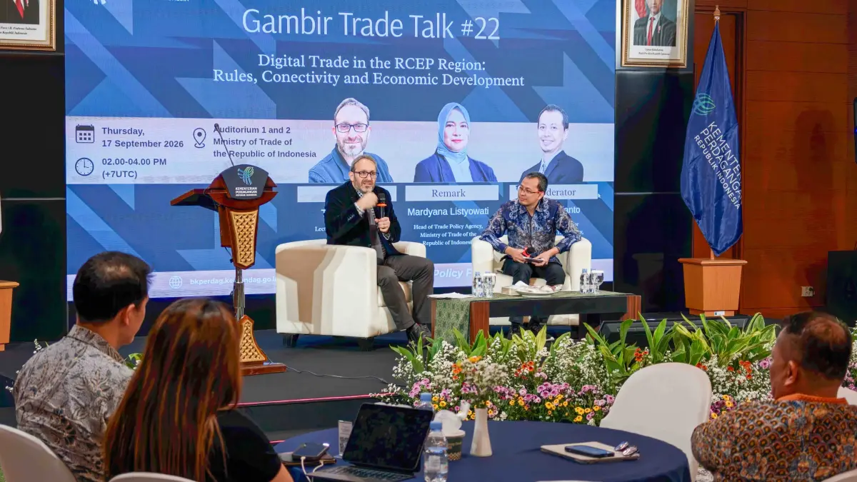 Kepala Pusat Kebijakan Perdagangan Internasional Kemendag, Rifan Adianto dalam kegiatan Gambir Trade Talk (GTT) ke-22. (DOK: Kemendag).