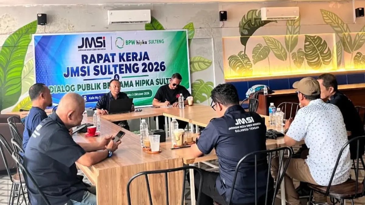 Suasana Rapat kerja JMSI Sulteng berkaitan program kerja tahunan di Palu, belum lama ini.