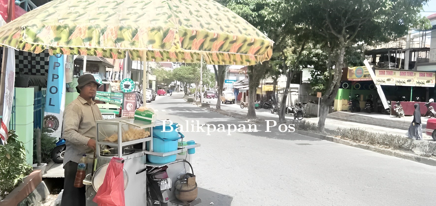 Illustrasi salah satu pedagang salome di sudut kota Balikpapan