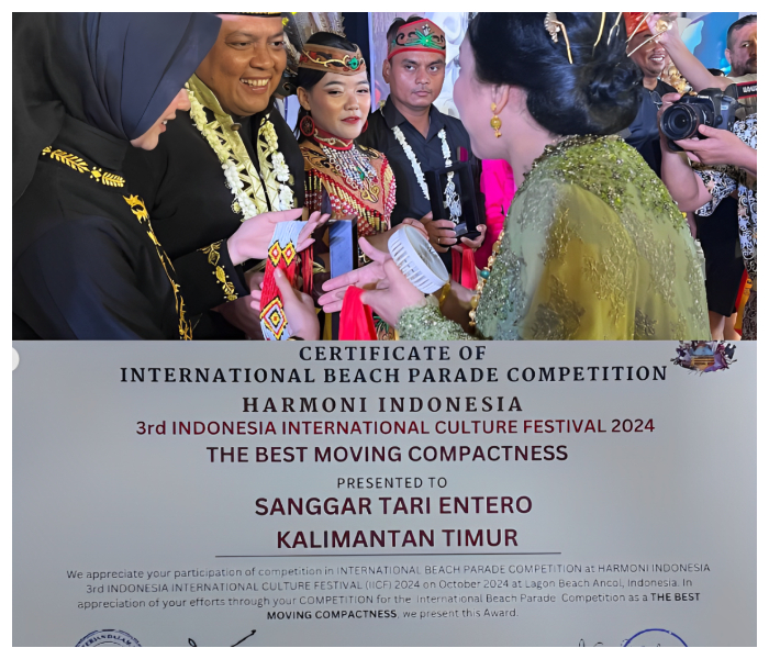 Prestasi Sanggar Tari Entero Paser di kancah internasional