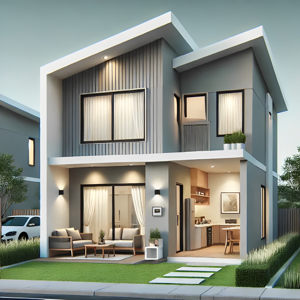 Rumah minimalis untuk pasangan muda dengan desain modern, hemat biaya, cocok untuk memulai kehidupan baru dengan budget terbatas.