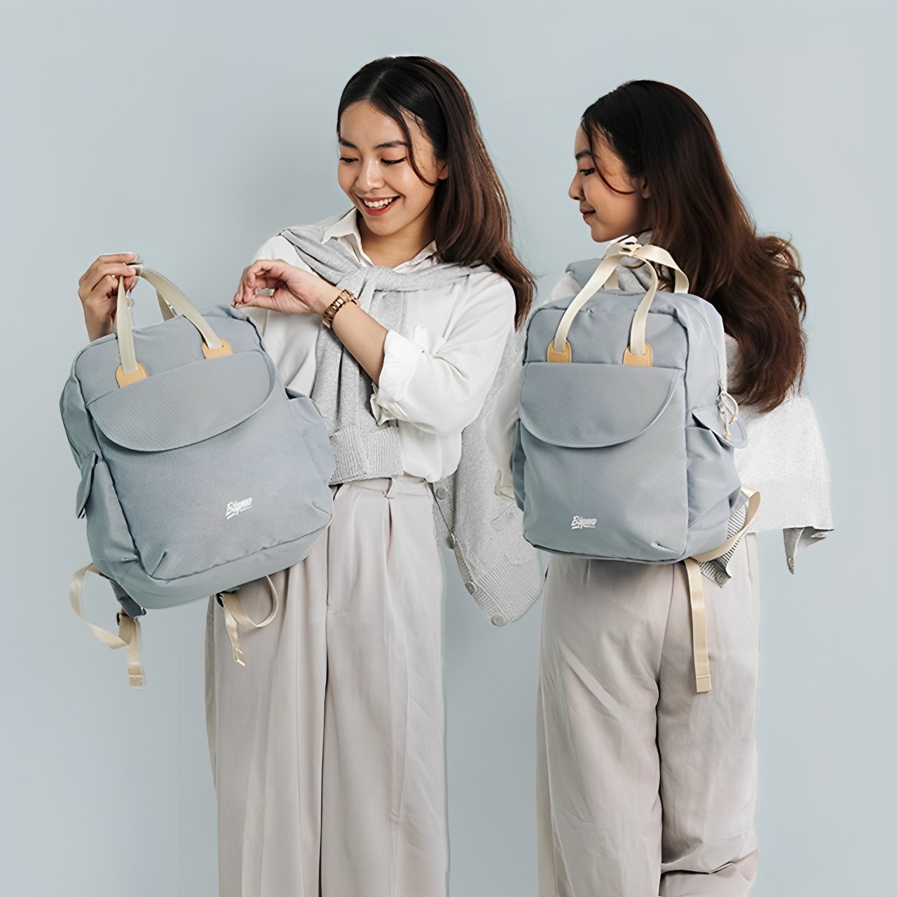 Bigmo Tas Ransel Water Resistant Tara Gray