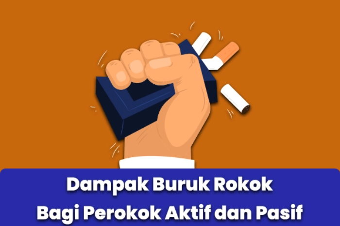 Ilustrasi bahaya rokok: dampak merokok aktif dan pasif terhadap kesehatan, mulai dari kanker hingga penyakit jantung.