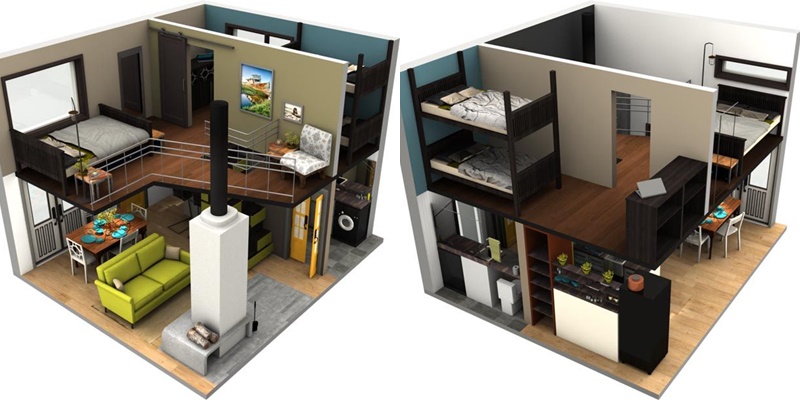 Desain Rumah Minimalis Sederhana 2 Lantai Koleksi No. 21
