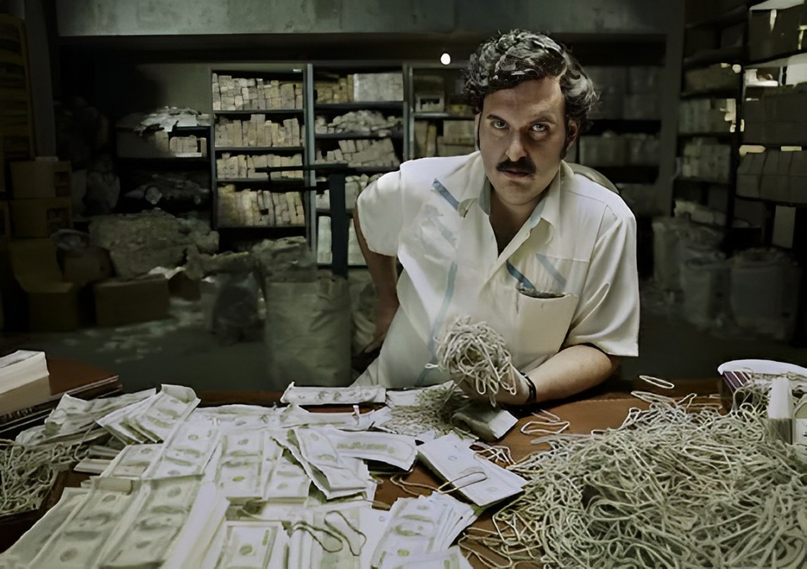 Pablo Escobar, menghabiskan sekitar .500 setiap hari hanya untuk membeli karet gelang untuk mengikat uang tunainya.