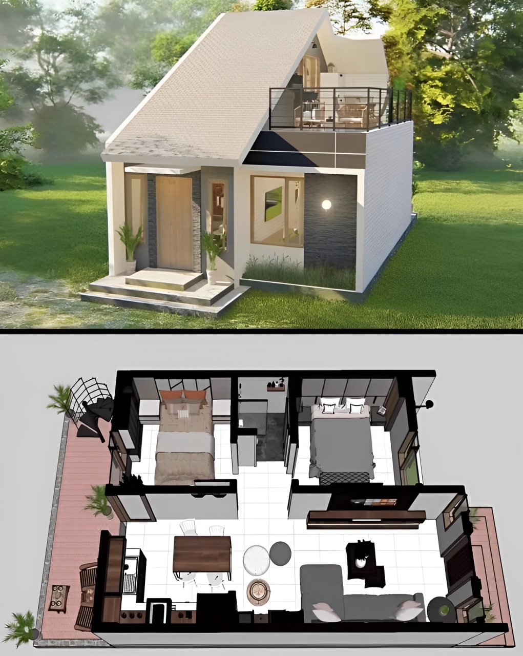 Bangun rumah 2 kamar di lahan sempit kini nggak mustahil, intip solusinya biar tetap nyaman dan keren. Simak info selengkapnya disini Cess!
