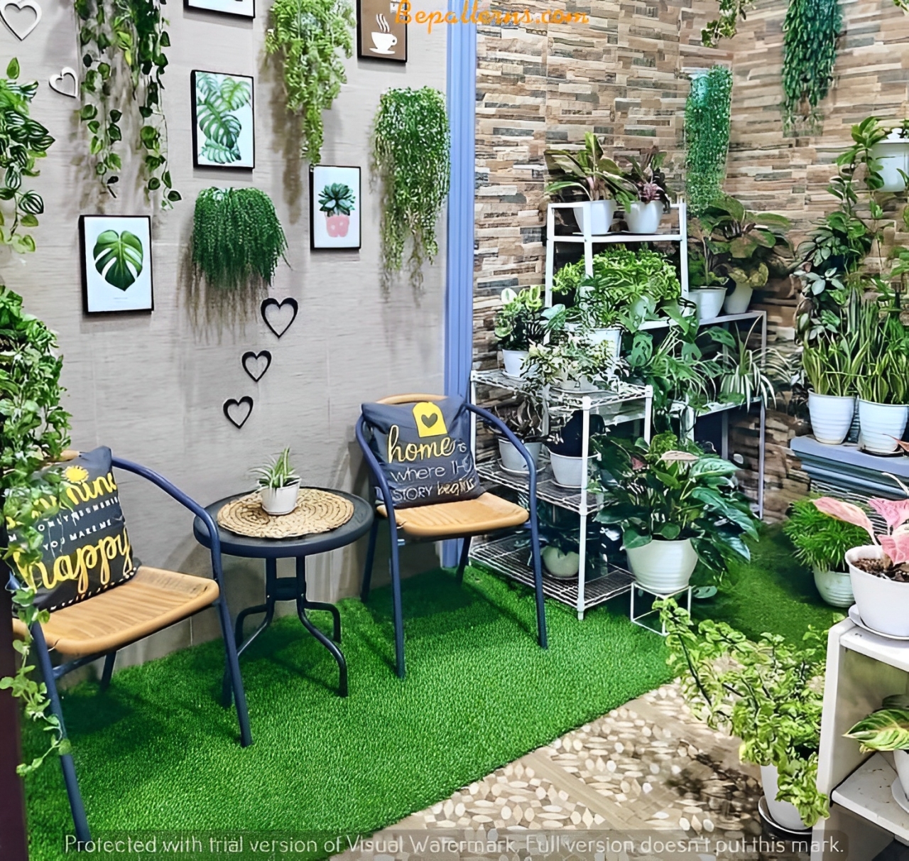 Desain taman vertikal dalam rumah minimalis, solusi hijau segar yang hemat lahan dan estetik banget Cess!