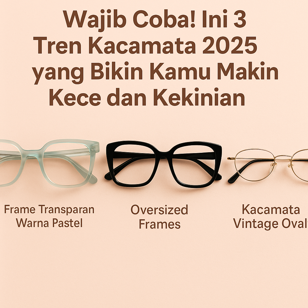Tren kacamata 2025: Frame transparan pastel, oversized bold, dan vintage oval paling viral. Yuk cek inspirasinya, Cess!