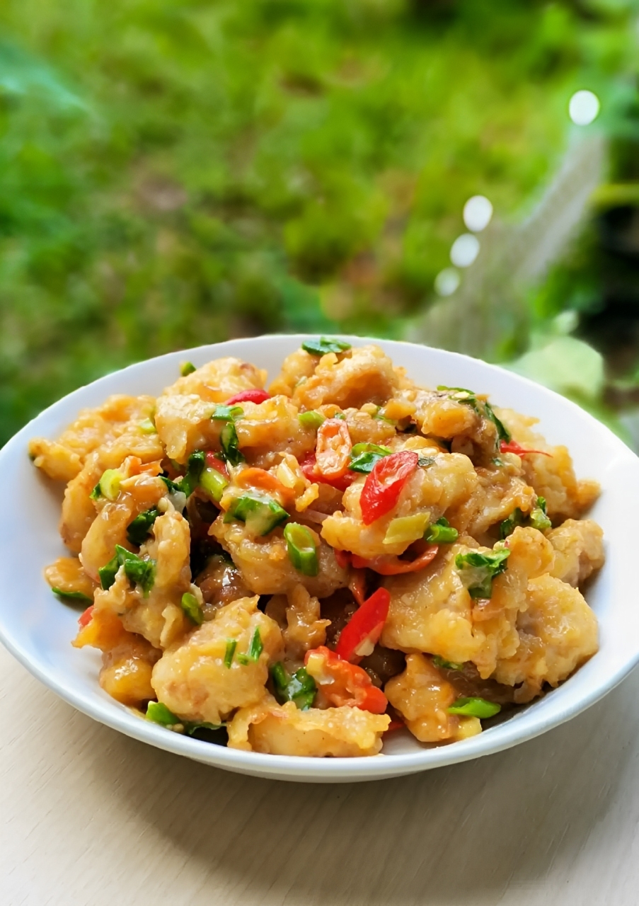 Cumi telur asin crispy kekinian yang viral, paduan cumi renyah dan saus telur asin creamy bikin penasaran!