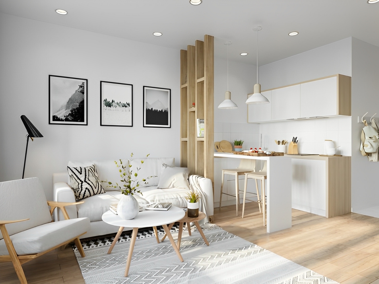 desain rumah minimalis untuk sandwich generation, menampilkan ruang multifungsi yang nyaman dan modern.
