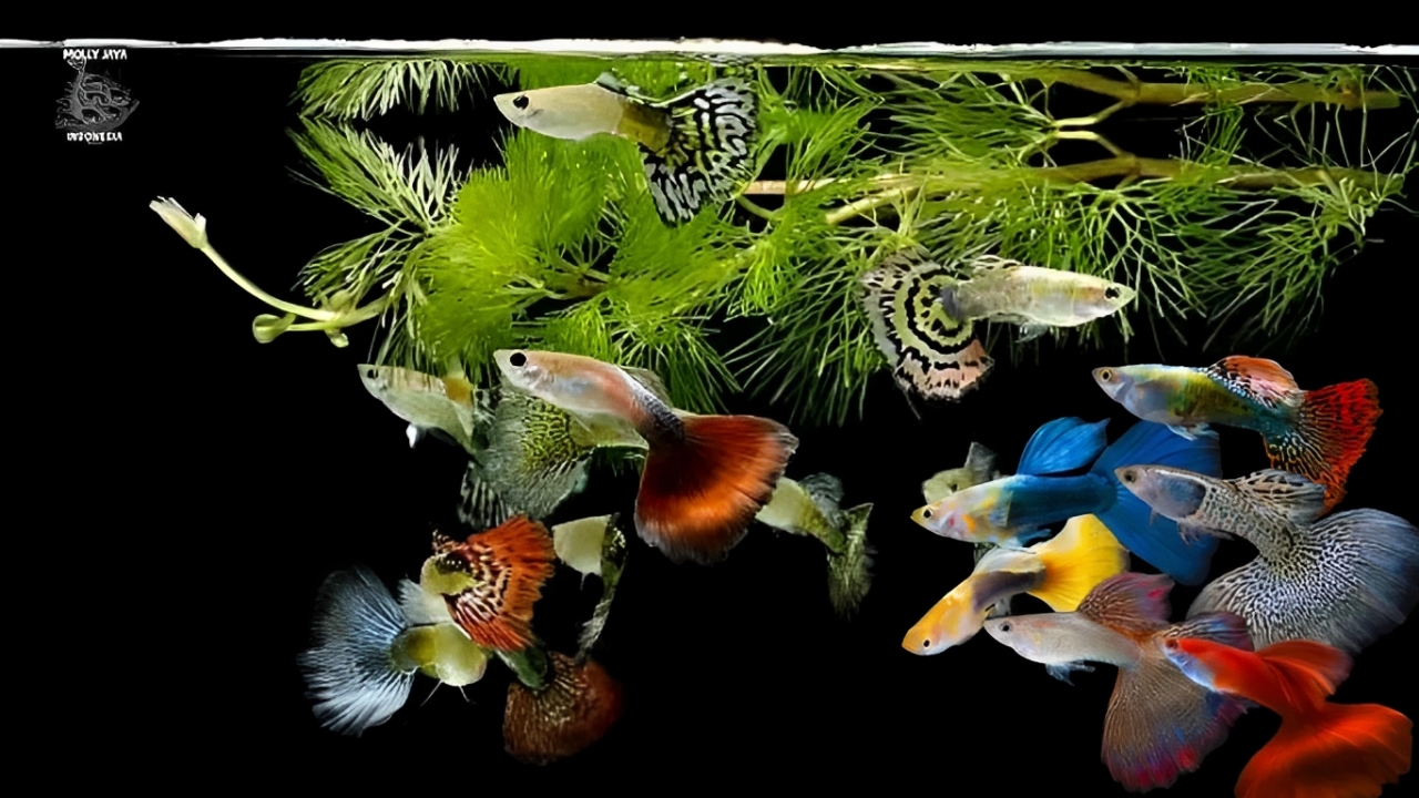 Kolam ikan hias dengan jenis Guppy warna mencolok sebagai peluang bisnis ekspor internasional.
