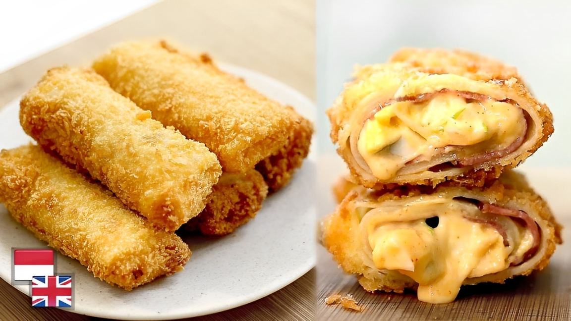 Risoles mayo keju dengan saus creamy lumer, tampil menggoda dan cocok untuk ide jualan.