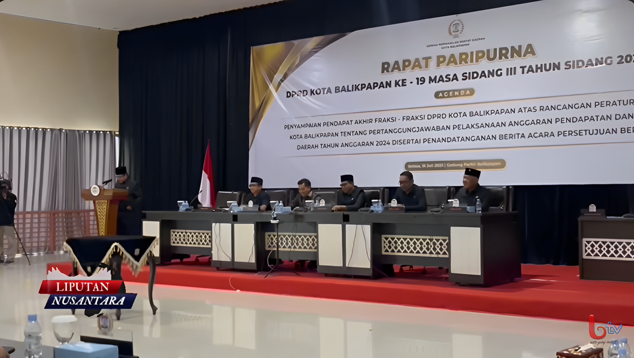 Rapat paripurna DPRD Balikpapan.