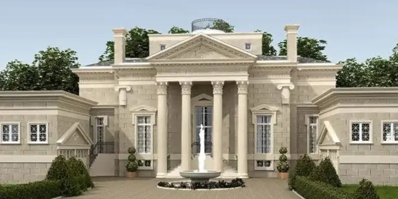 Desain rumah mewah 2 lantai klasik yang memadukan kemegahan arsitektur abadi dengan kenyamanan modern, bikin terpukau sejak pandangan pertama.