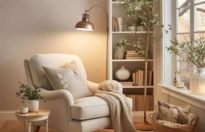 Creating a Cozy nook dalam ruang minimalis, dengan hook rumah nyaman dan hangat.