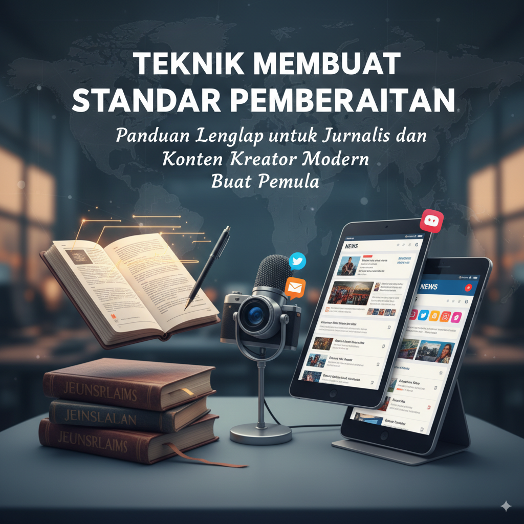Teknik Standar Membuat  Artikel Pemberitaan : Panduan Lengkap untuk Jurnalis dan Konten Kreator Modern Buat Pemula