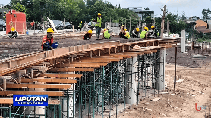 Pembangunan Taman Kota KOT Balikpapan, Selasa (23 September 2025).