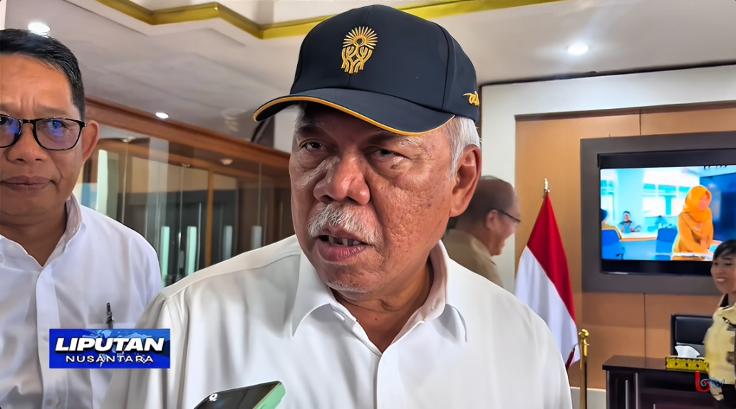 Basuki Hadimuljono, Kepala OIKN, saat diwawancarai mengenai pembangunan infrastruktur IKN 2026, Senin (29 September 2025).