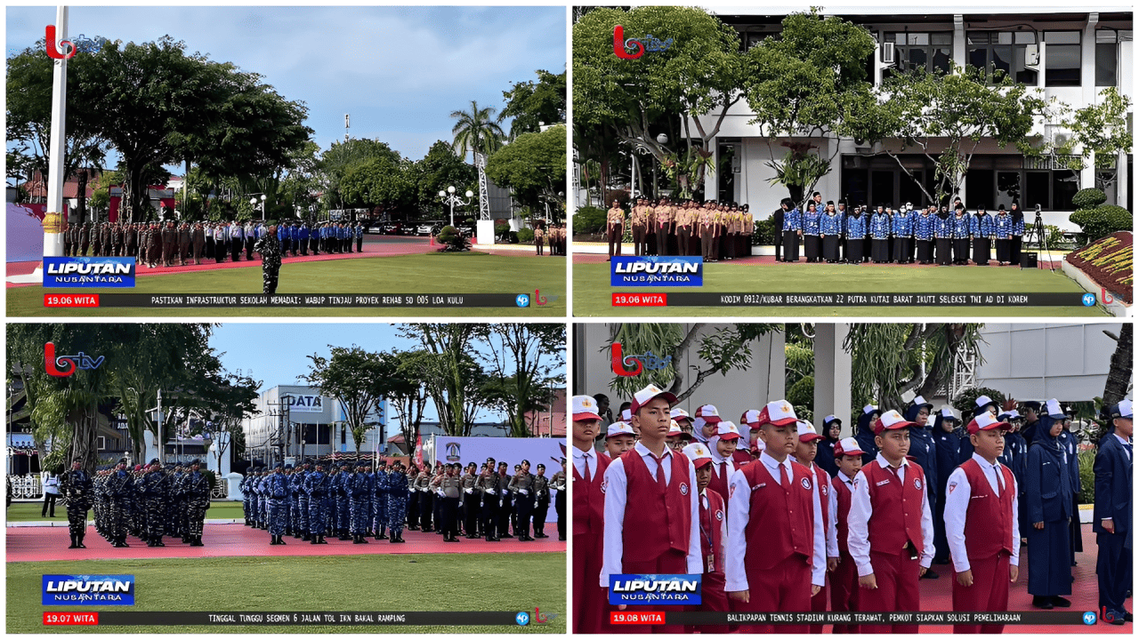 Para peserta mengikuti Upacara Hari Kesaktian Pancasila di halaman Balai Kota Balikpapan, Rabu (1 Oktober 2025).