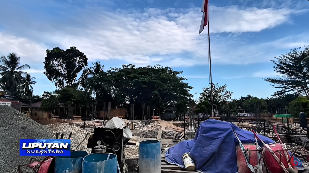 Ilustrasi pembangunan sekolah rakyat di Penajam Paser Utara (PPU), Senin (29 September 2025).