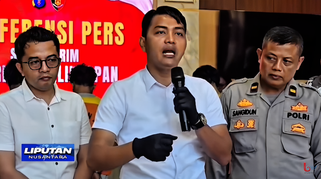 AKP Zeska Julian Taruna Wijaya menjelaskan modus operandi pelaku curanmor saat konferensi pers.