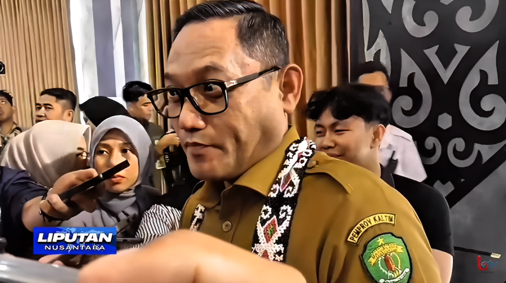 Wakil Gubernur Kaltim Seno Aji diwawancarai terkait fasilitas pendukung Sekolah Rakyat, Selasa (7 Oktober 2025).