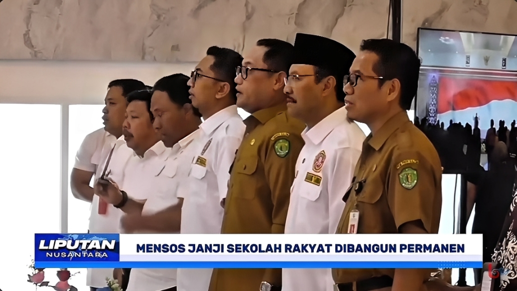Wakil Gubernur Kaltim Seno Aji bersama Menteri Sosial Saifullah Yusuf (pake peci) dan jajaran saat kunjungan kerja di Samarinda, Selasa (7 Oktober 2025).