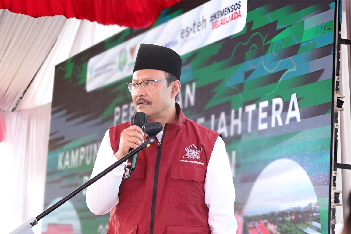 Menteri Sosial RI Saifullah Yusuf meresmikan Kampung Nelayan Sejahtera di Desa Eretan Kulon, Kabupaten Indramayu, Jawa Barat, Senin (29 September 2025).