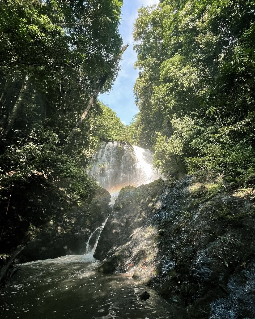 Air Terjun Doyam Sondong &ndash; dua pancuran air alami di tengah hutan Paser, panorama hijau dan kabut lembut yang memukau.