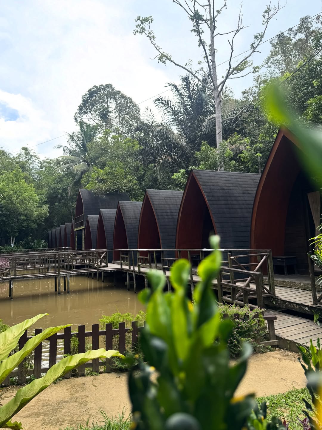 Panorama Ladaya Tenggarong &mdash; rumah adat Kutai berpanggung di tengah pepohonan hijau, memikat mata dan menenangkan hati.