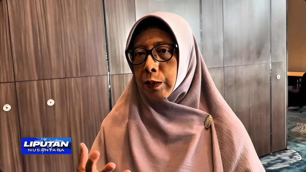 Direktur Ketenagakerjaan Bappenas RI, Nur Hygiawati Rahayu, memberi keterangan usai kegiatan Indonesia Sustainable Energy Week di Samarinda, Rabu (15 Oktober 2025).