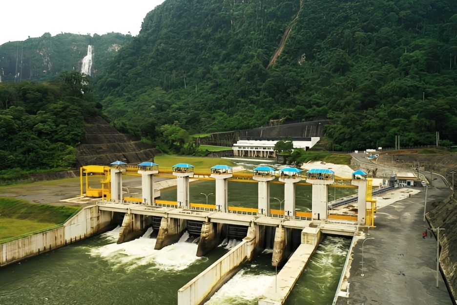 Pembangkit Listrik Tenaga Air (PLTA) Asahan 3 berkapasitas 2x87 megawatt (MW) di Kabupaten Toba, Sumatera Utara, Kamis (23 Oktober 2025).