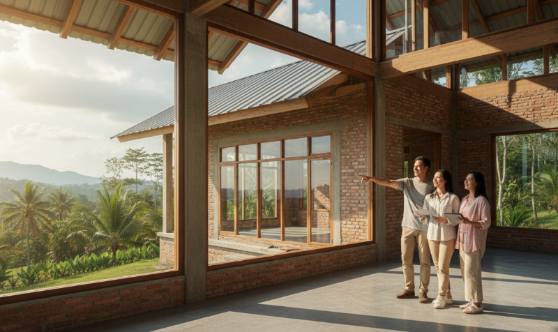 Material bangunan tahan lama dengan pencahayaan alami &mdash; simbol investasi rumah 30 tahun