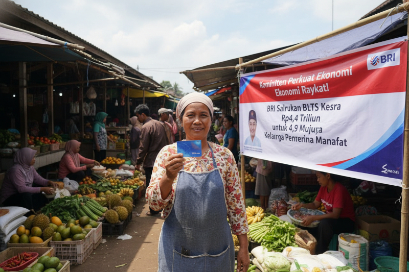 BRI melayani masyarakat penerima BLTS Kesra &mdash; simbol komitmen BRI memperkuat kesejahteraan rakyat.