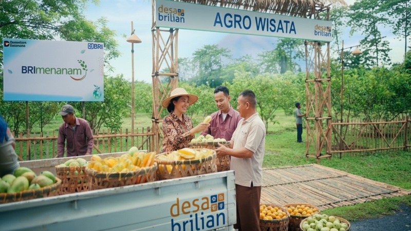 Foto suasana kegiatan pemberdayaan Desa BRILiaN di salah satu desa binaan BRI, menampilkan pelatihan digital bagi pelaku UMKM lokal.