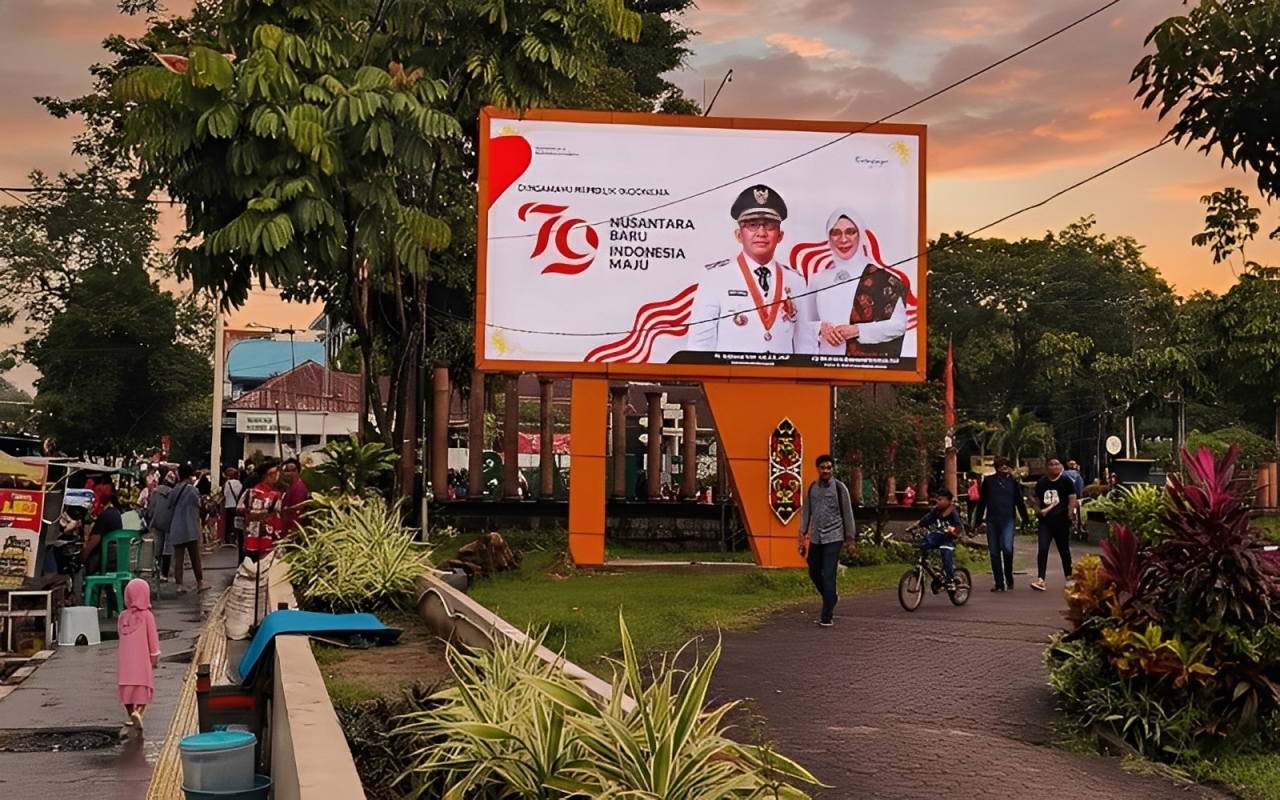Ilustrasi salah satu videotron di Balikpapan, Selasa (28 Oktober 2025).