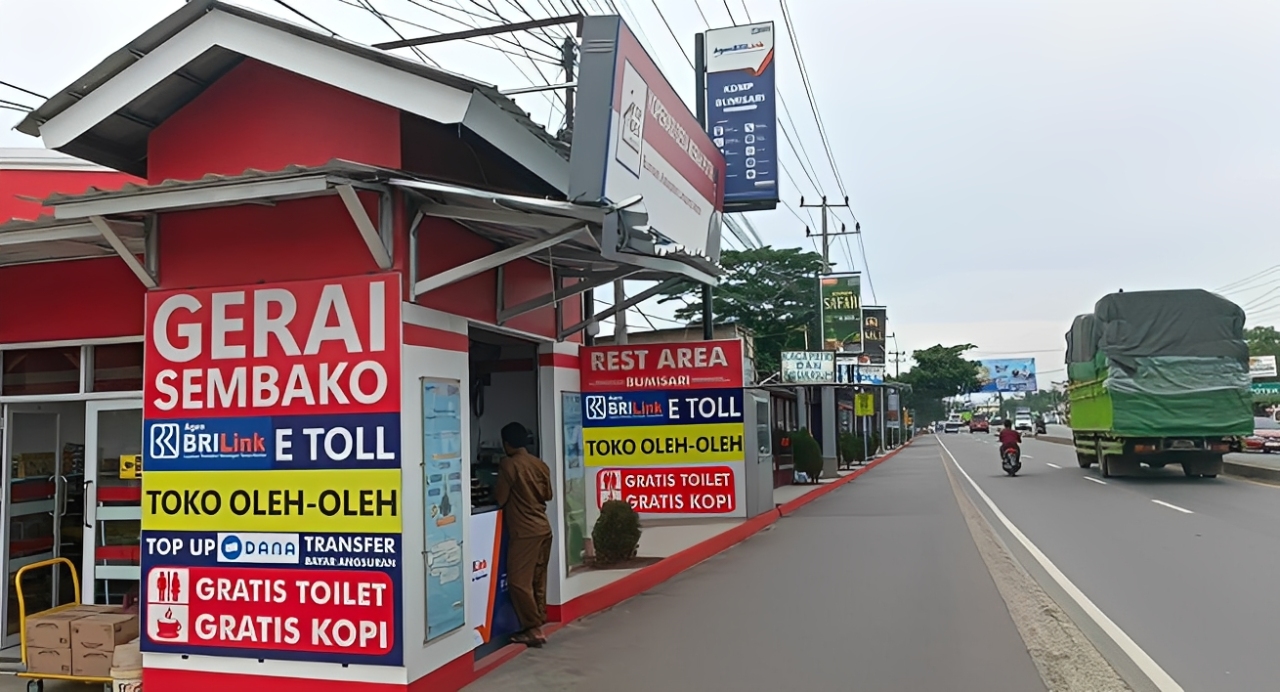 Gerai AgenBRILink KDMP yang berada di Desa Bumisari, Kecamatan Natar, Lampung Selatan.