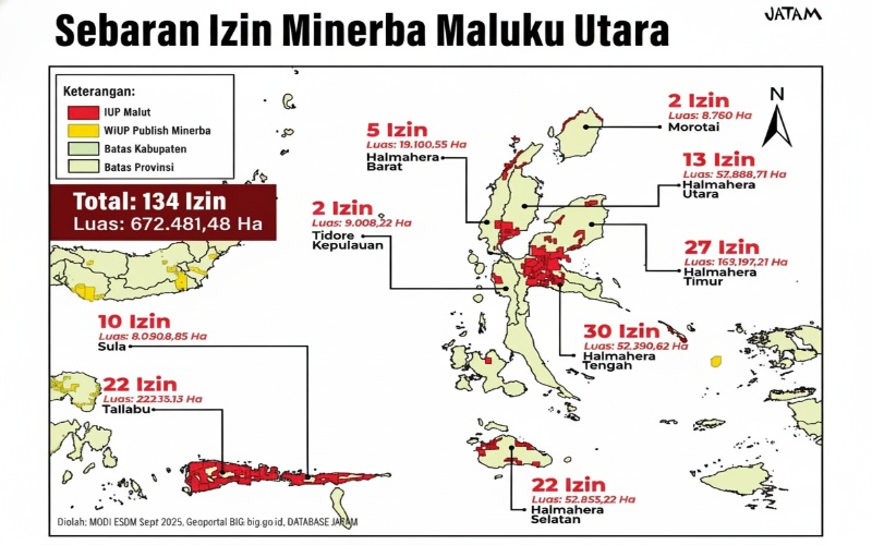 Perluasan Konsesi Nikel Halmahera Picu Sorotan Baru JATAM 2025