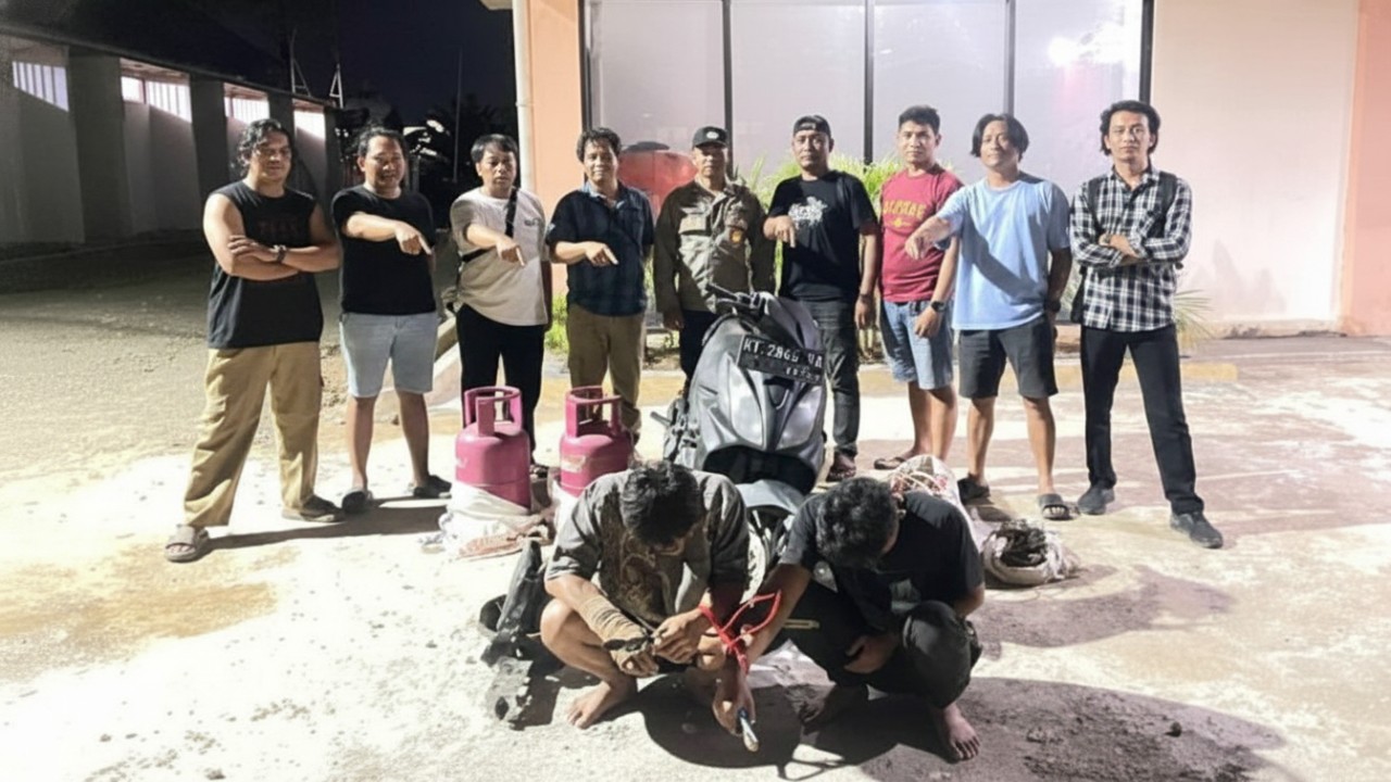 Barang bukti pencurian proyek MBG: kabel, alat potong, dan perlengkapan listrik